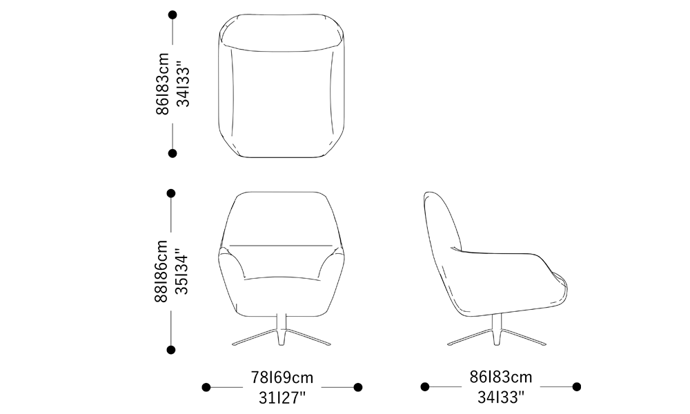 Image of the main dimensions of the product